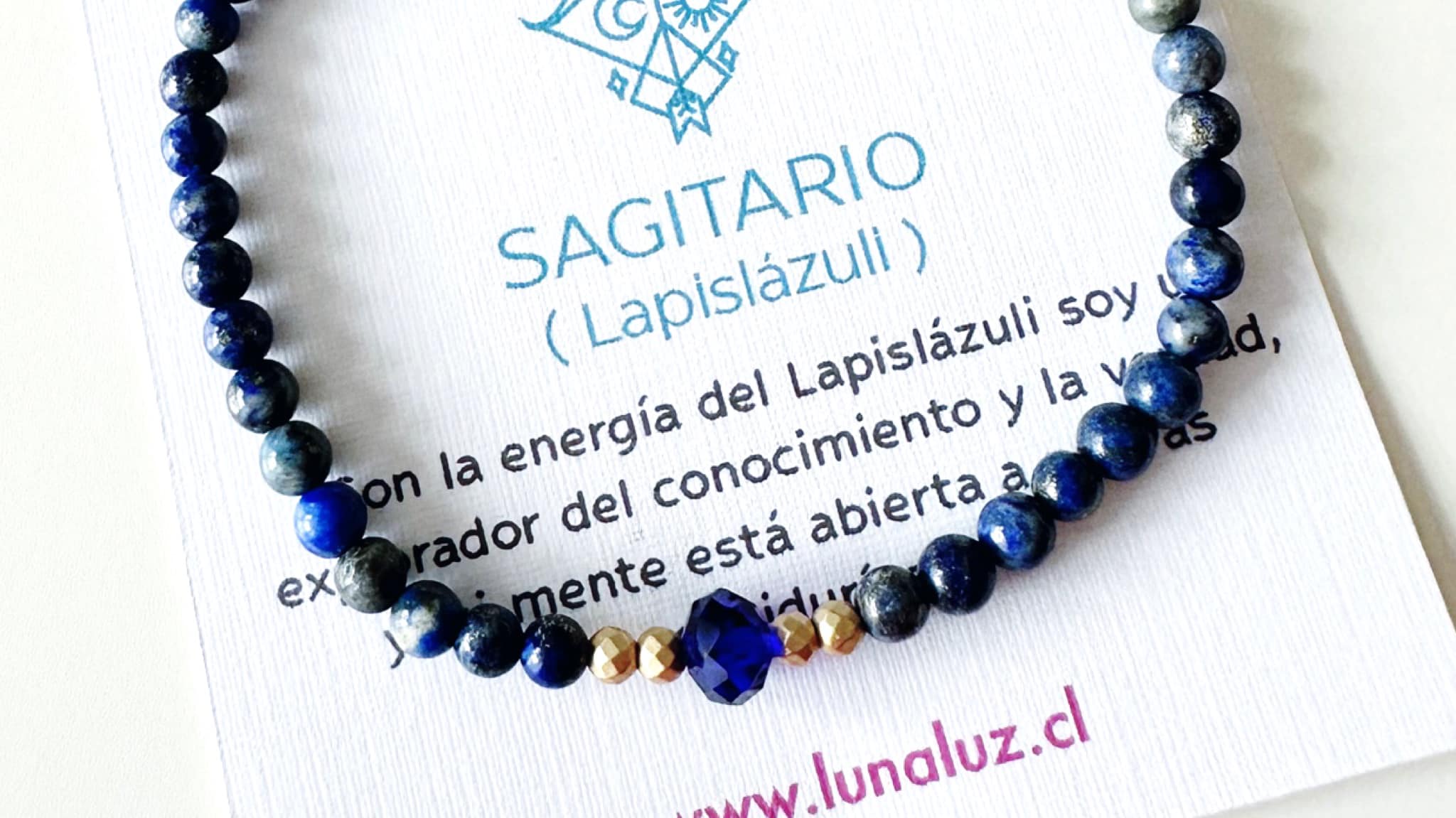 pulsera de piedra lapislazuli para signo sagitario
