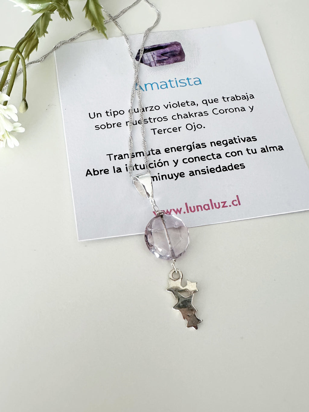 Collar “Calma para el Alma” de Piedra Amatista con significado