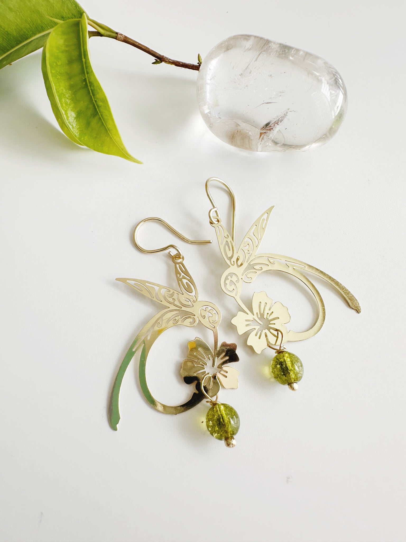 Aros Piedra Peridoto con significado "Colibrí de Luz"