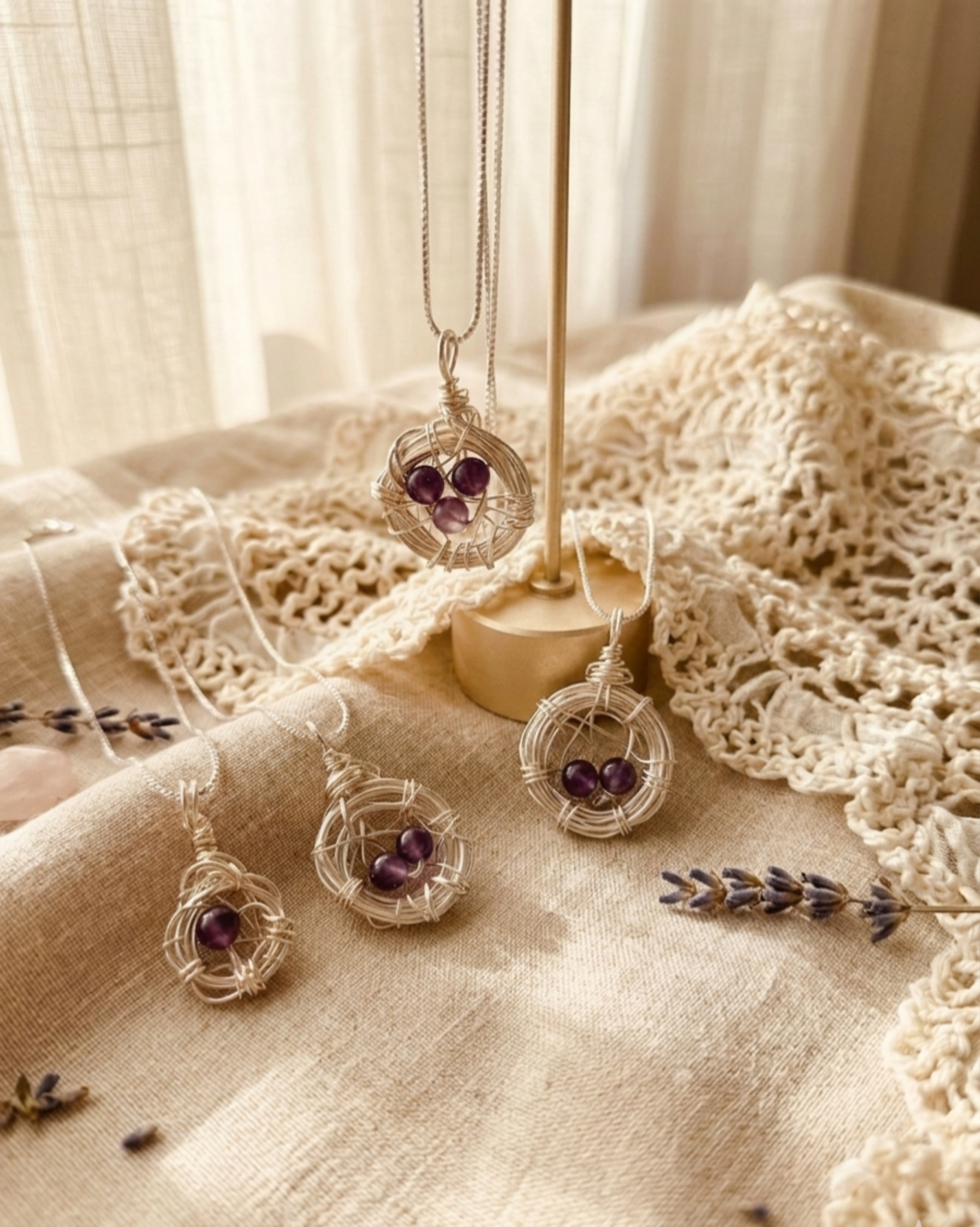 Collar "Nido Hijos de Amor" con Amatista