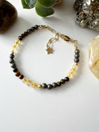 Pulsera “Triada de Abundancia”. Incluye significado de sus piedras y Packing para regalo