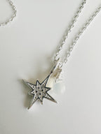 Collar Estrella Guía piedra Ópalo. Incluye significado y packing para regalo