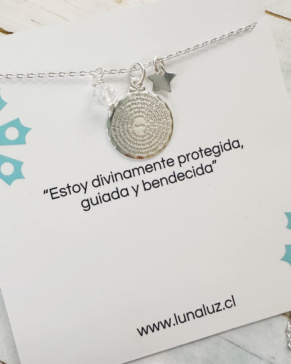 Collar “Padre Nuestro”. Incluye mensaje especial y packing para regalo