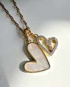 Collar Duo de Corazones . Incluye packing para regalo