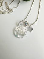 Collar silver  Amuleto Árbol de la vida. Incluye significado y packing para regalo