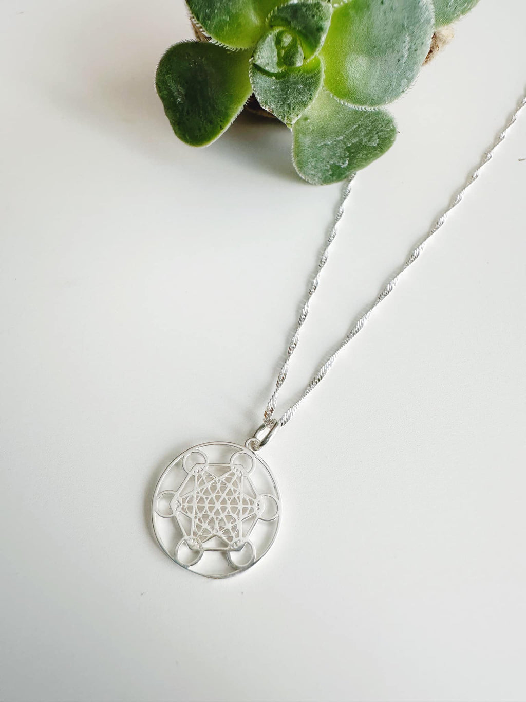 Collar de Plata 925 Amuleto Metatron. Incluye significado de la piedra y packing para regalo