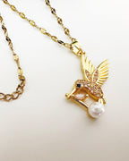 Collar colibrí . Incluye significado y packing para regalo