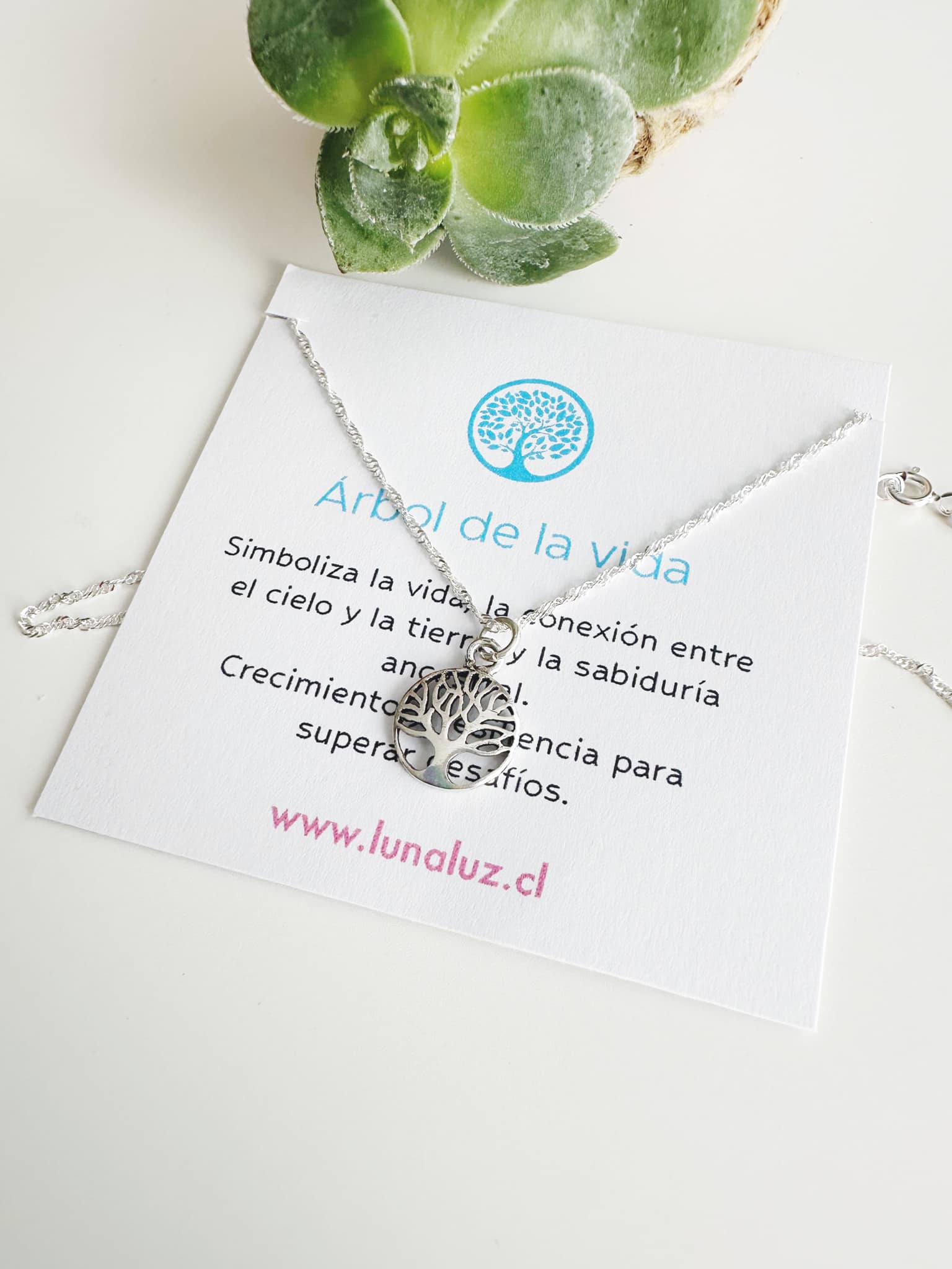 Collar de Plata 925 Árbol de la vida. Incluye significado y packing para regalo