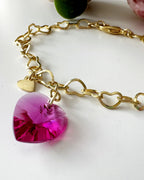 Pulsera Corazón Cristal Swarovski. Incluye packing para regalo