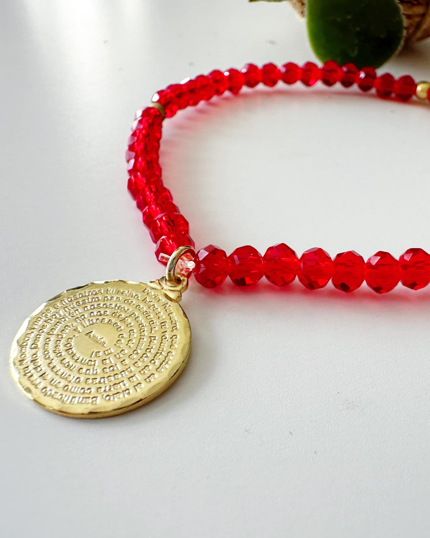 Pulsera de protección Padre Nuestro. Incluye mensaje especial y packing para regalo