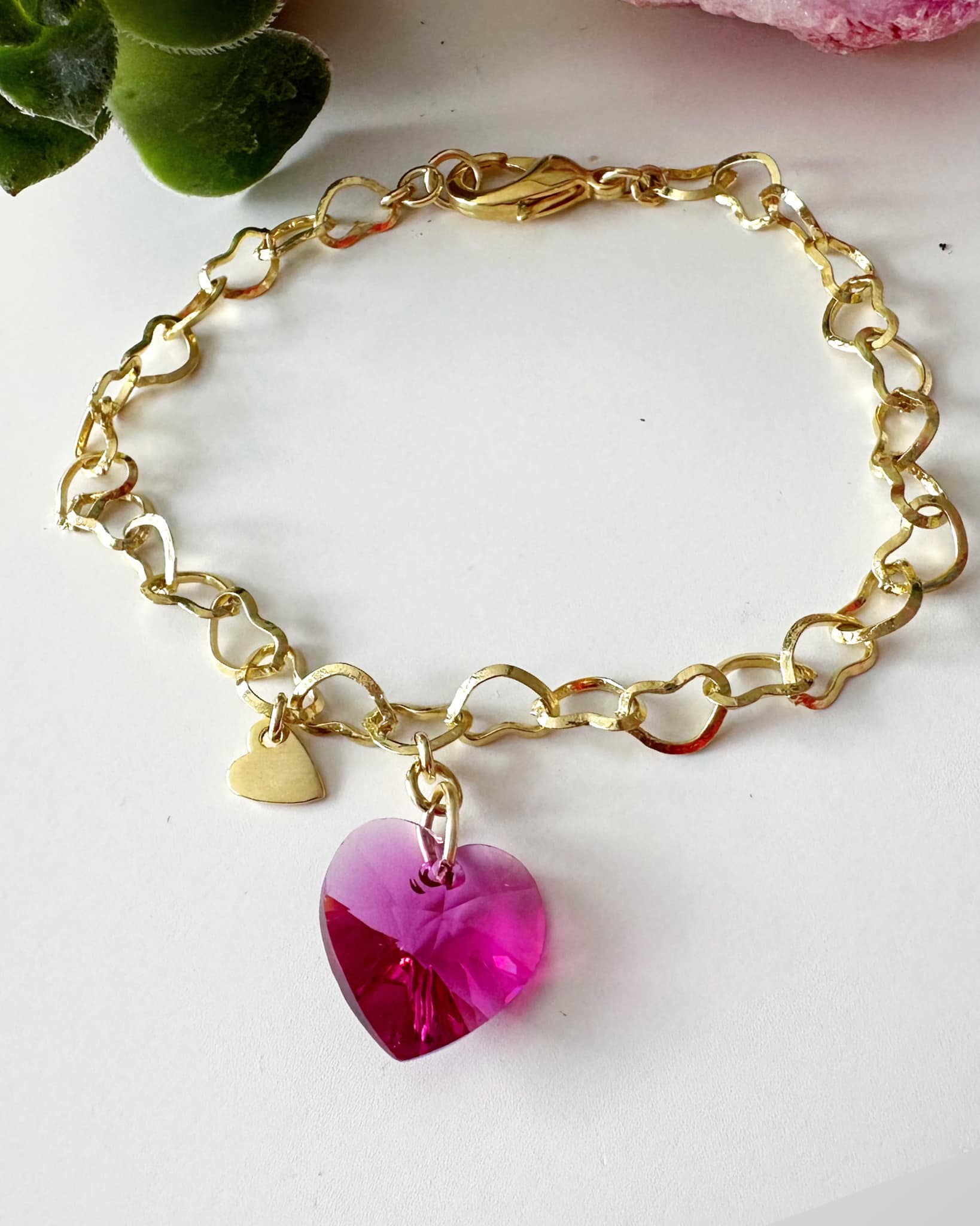 Pulsera Corazón Cristal Swarovski. Incluye packing para regalo