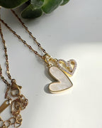 Collar Duo de Corazones . Incluye packing para regalo