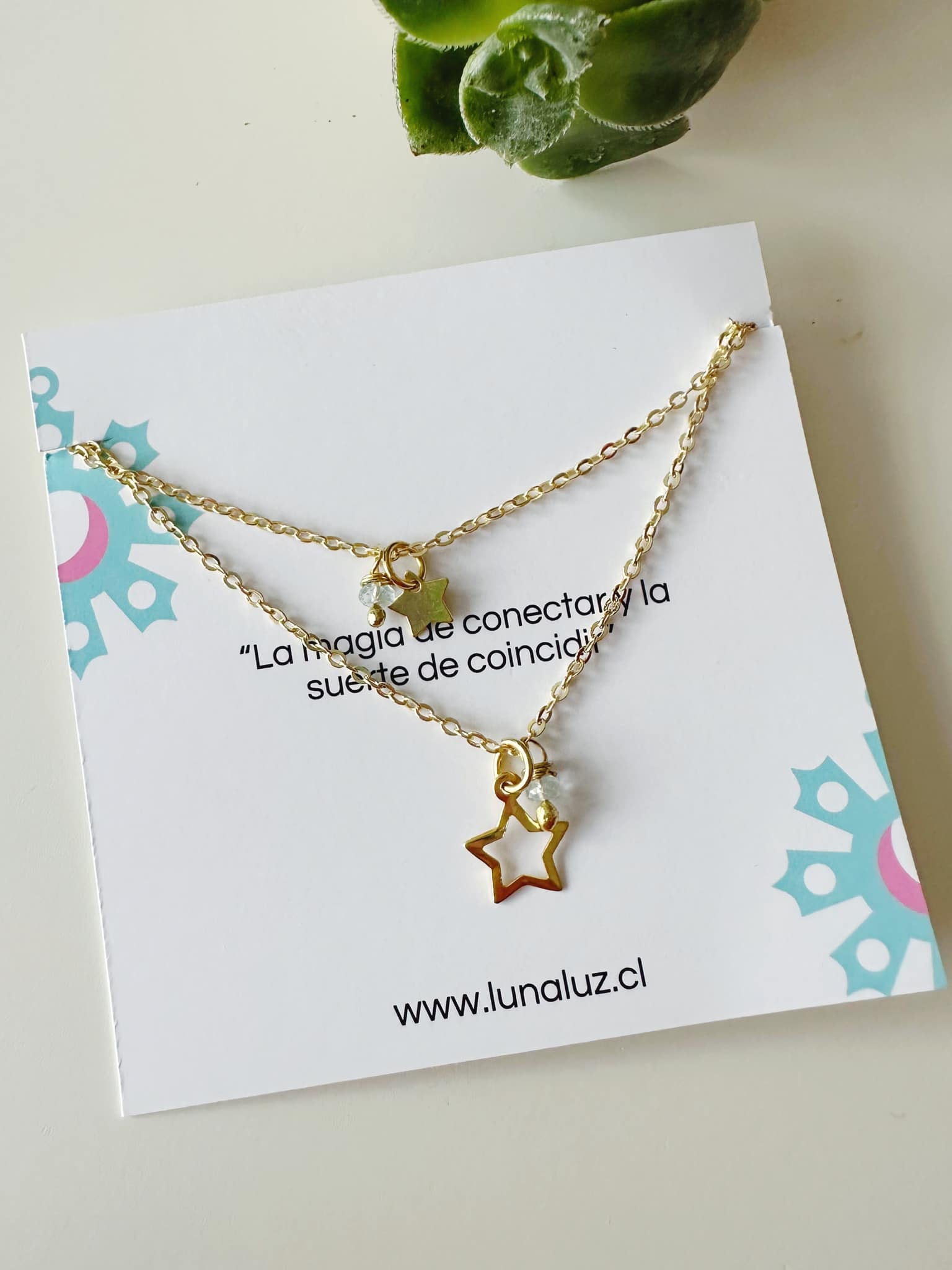 Set Pulseras de unión estrellas. Incluye Packing para regalo