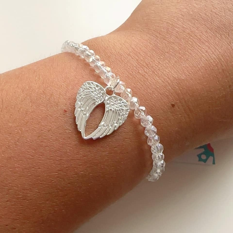 Pulsera Alas de Ángel. Incluye mensaje especial y Packing para regalo
