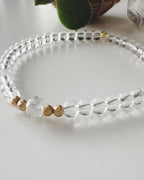 Pulsera signo Piscis en Cuarzo Cristal. Incluye mensaje especial y Packing para regalo