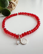 Pulsera de plata San Benito y estrella. Incluye mensaje especial y Packing de regalo