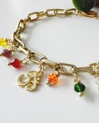 Pulsera 7 chakras. Incluye mantra impreso y packing para regalo