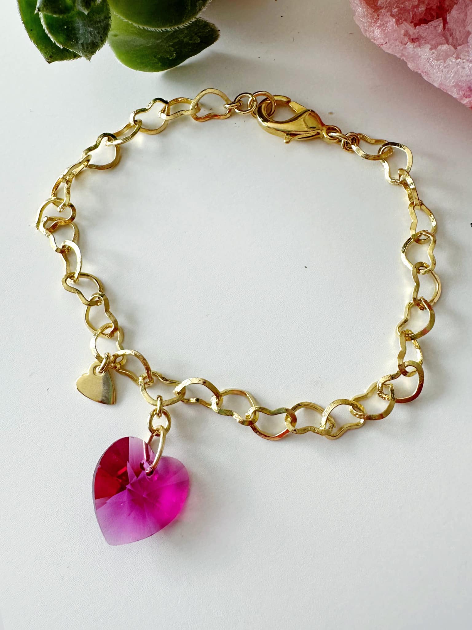 Pulsera Corazón Cristal Swarovski. Incluye packing para regalo