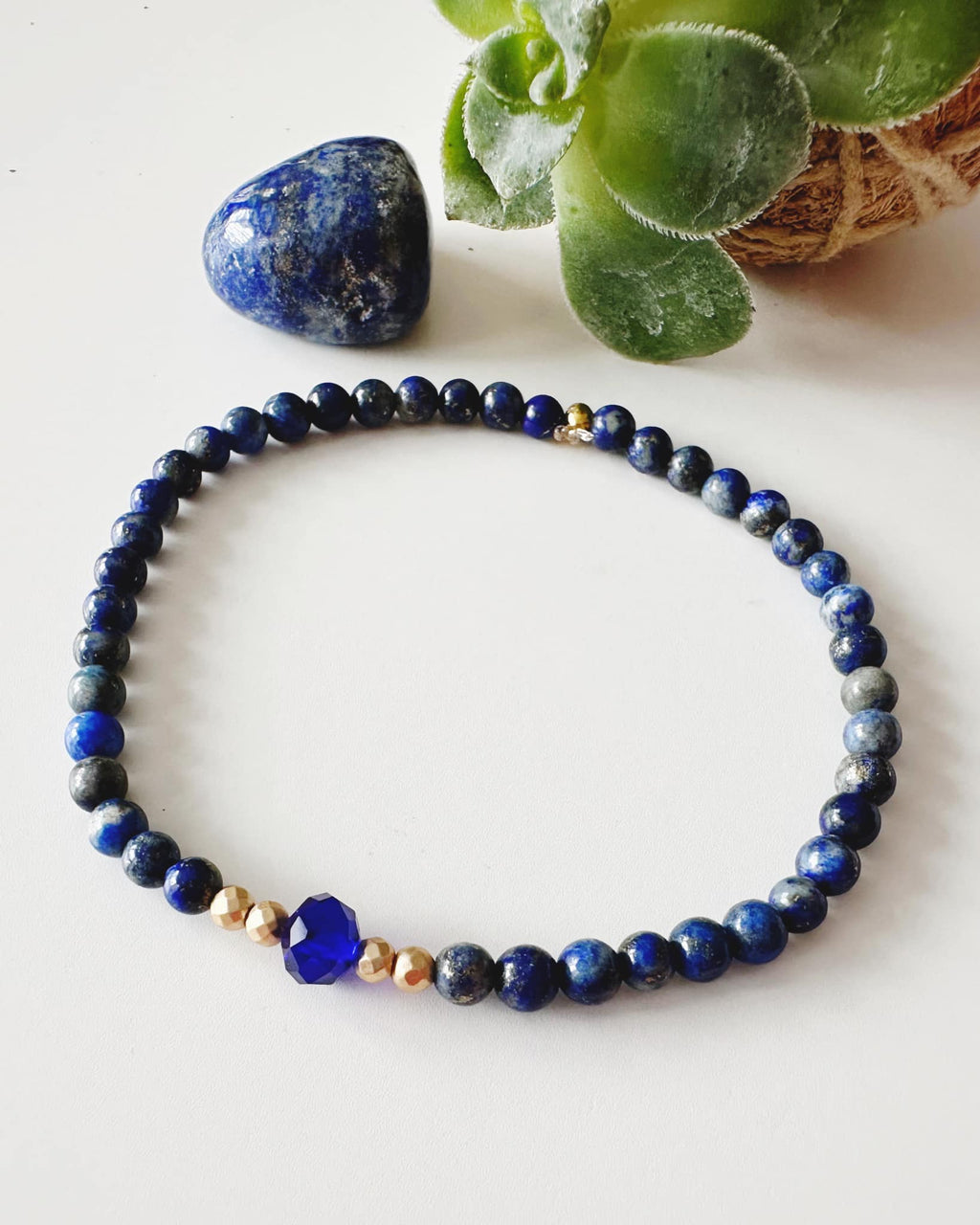 Pulsera signo Sagitario en piedra Lapislázuli . Incluye mensaje especial y Packing para regalo