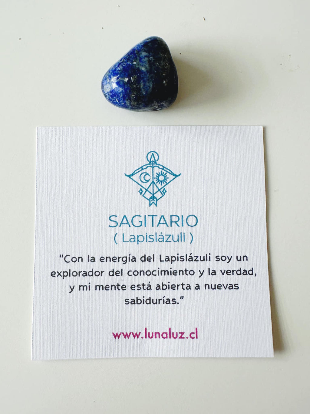 Pulsera signo Sagitario en piedra Lapislázuli . Incluye mensaje especial y Packing para regalo