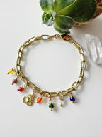 Pulsera 7 chakras. Incluye mantra impreso y packing para regalo