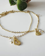 Set Pulseras corazones unión. Incluye packing para regalo