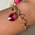 Pulsera Corazón Cristal Swarovski. Incluye packing para regalo