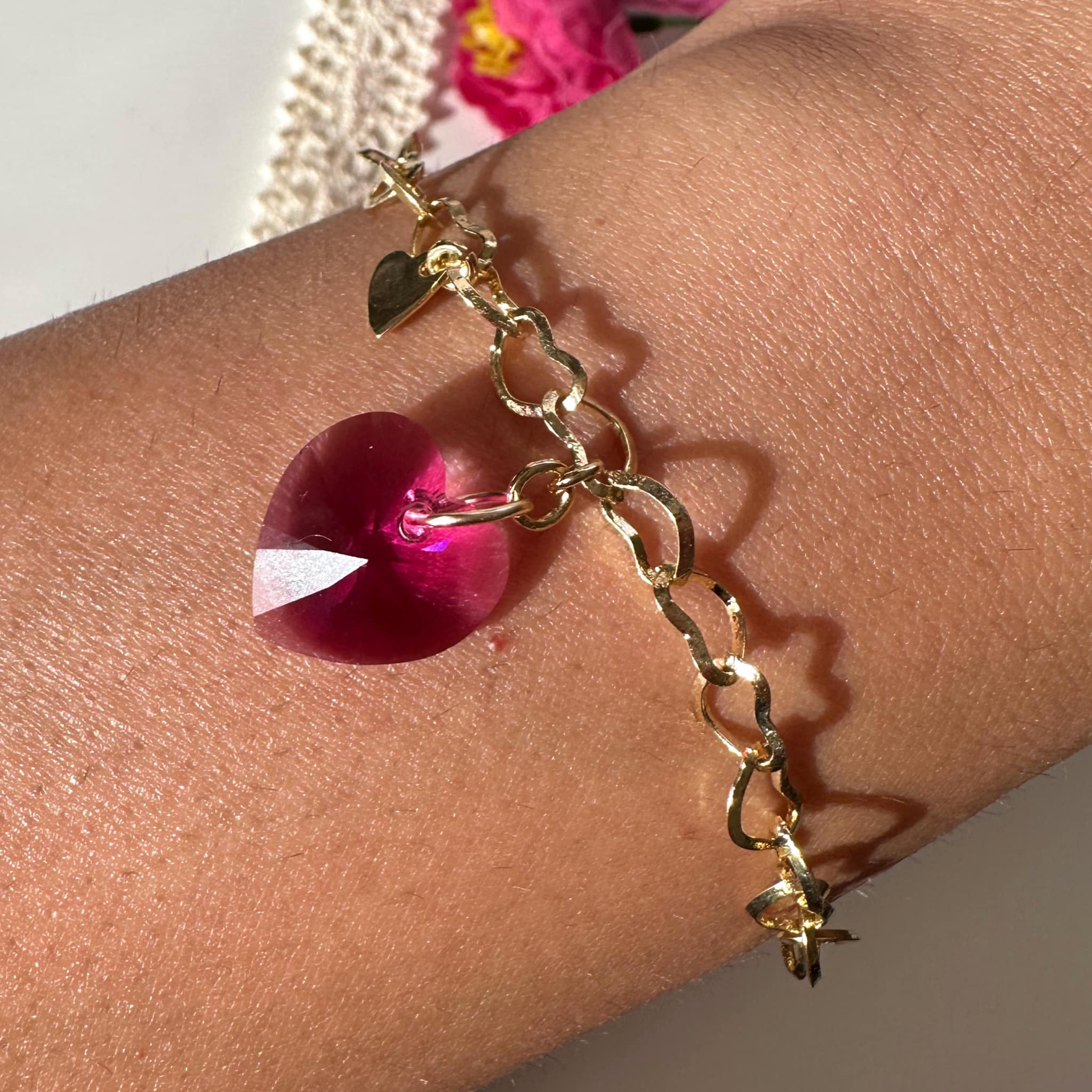 Pulsera Corazón Cristal Swarovski. Incluye packing para regalo