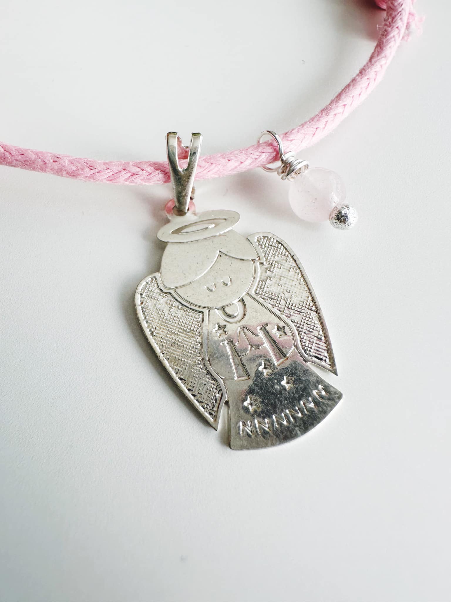Pulsera Angel de la guarda cordón ajustable. Incluye envoltorio de regalo