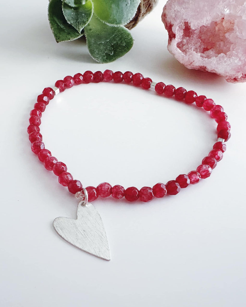 Pulsera silver piedras Agata roja. Incluye significado de la piedra y packing para regalo