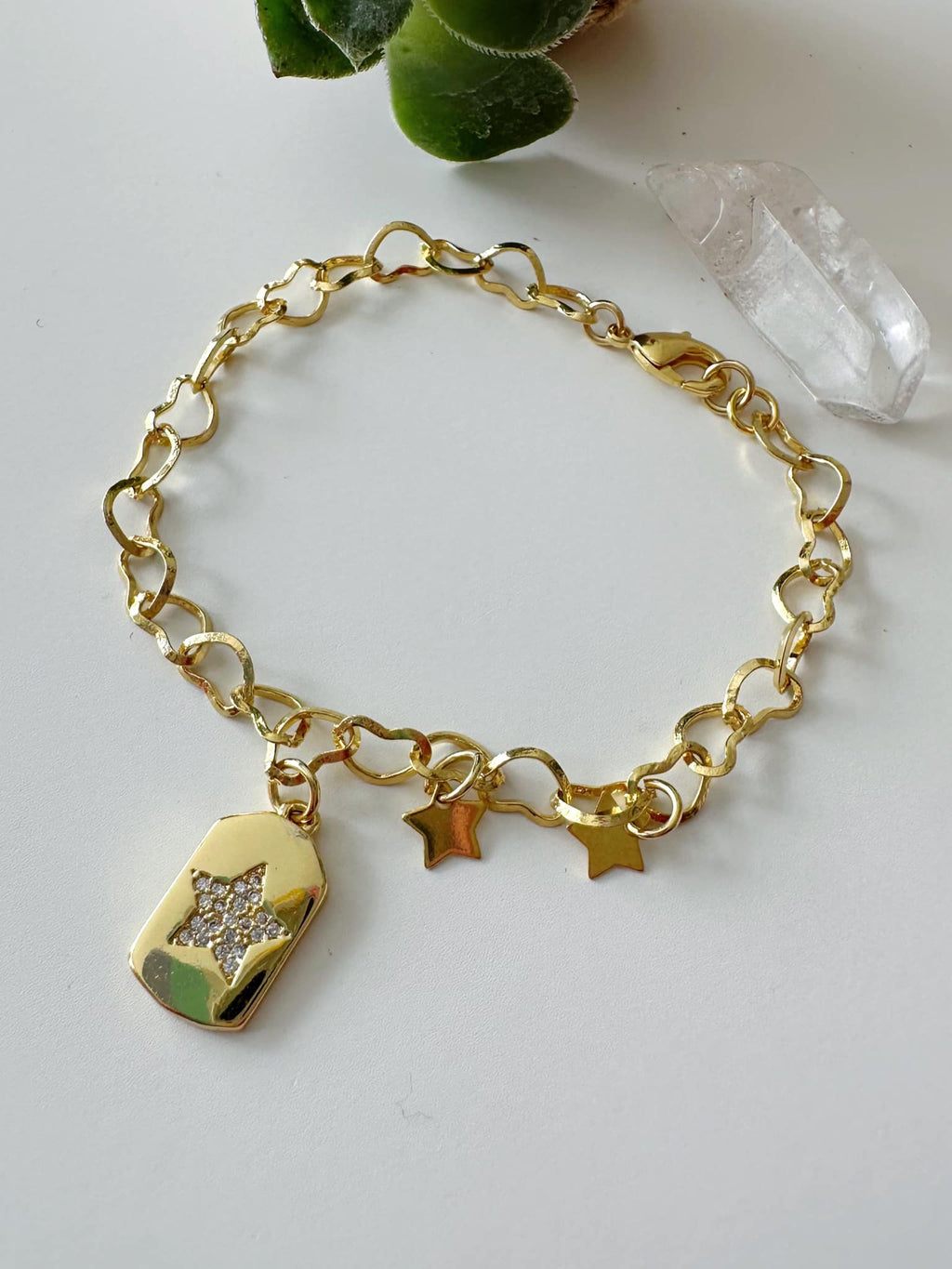 Pulsera estrellas. Incluye Packing para regalo