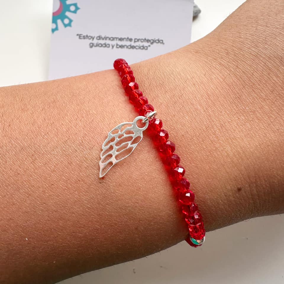Pulsera de protección Ala de Ángel. Incluye mensaje especial y Packing para regalo