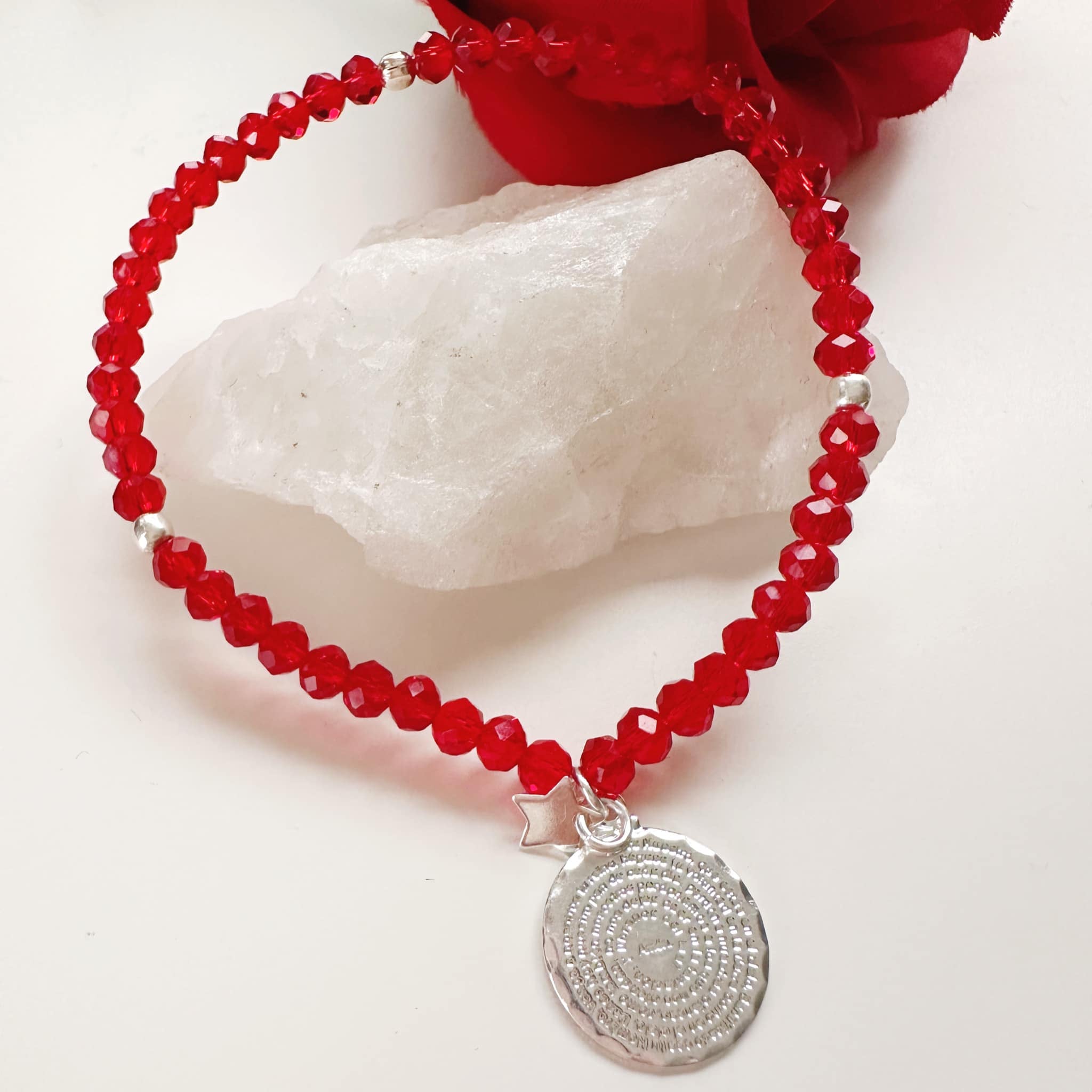 Pulsera Padre Nuestro. Incluye mensaje especial y packing para regalo