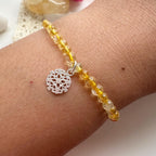 Pulsera "Alegria de vivir" en piedra Cuarzo Citrino