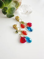 Aros “Melina” en piedras naturales y cristales. Incluye Packing para regalo