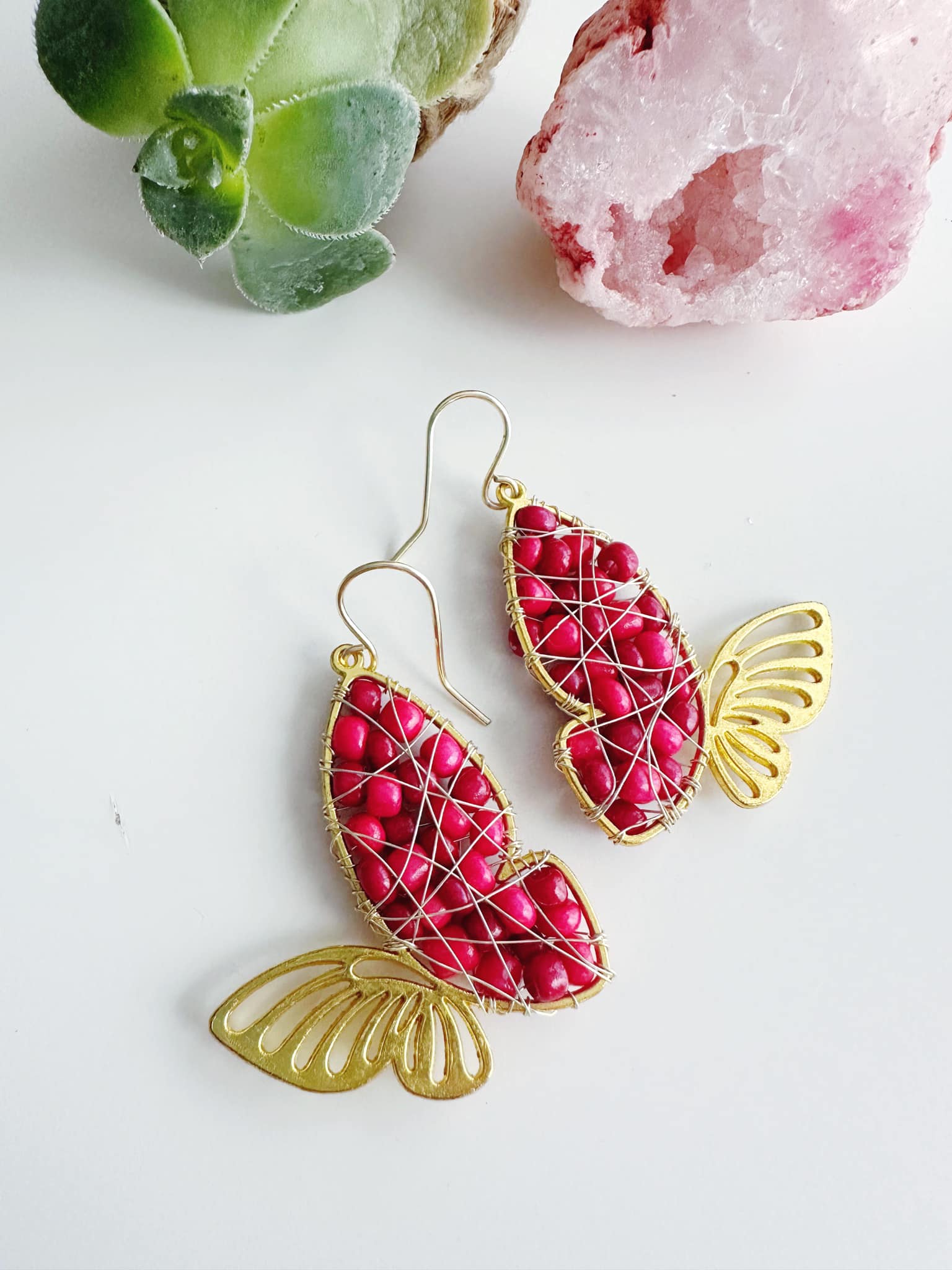 Aros nido Mariposa. Incluye packing para regalo