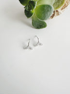 Aros de Plata 925 colita de ballena en circones. Incluye Packing para regalo