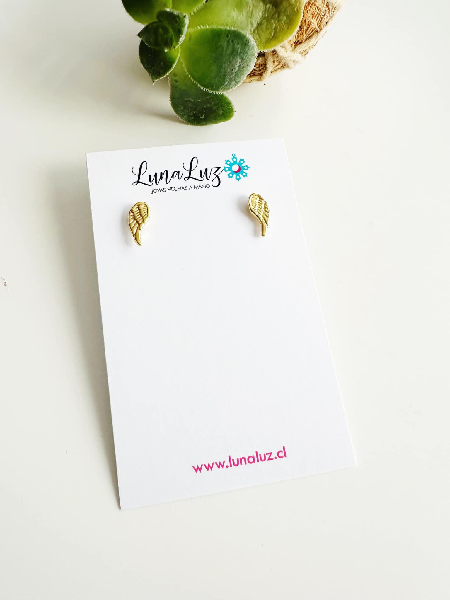 Aros “Alitas de Protección”. Incluye Packing para regalo