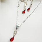 Conjunto "Pasión" en cristales rojos. Incluye Packing para regalo