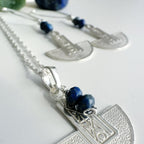 Conjunto piedra Lapislázuli. Incluye significado de la piedra y packing para regalo