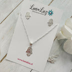 Conjunto Mano de Fátima. Incluye significado y packing para regalo