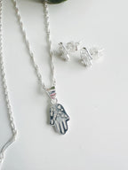 Conjunto Mano de Fátima. Incluye significado y packing para regalo