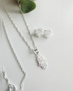 Conjunto Mano de Fátima. Incluye significado y packing para regalo