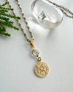 Collar Angel de la guarda con punto de luz. Incluye mensaje especial y packing para regalo