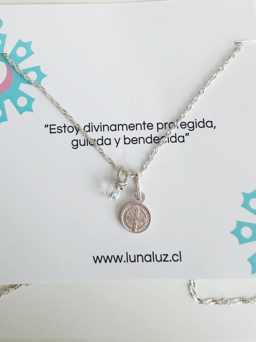 Collar de Plata 925 San Benito. Incluye packing para regalo.