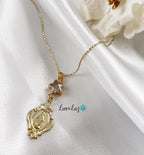 Collar Virgen de los milagros. Incluye mensaje especial y packing para regalo