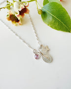 Collar de Plata 925 Virgen de los milagros. Incluye packing para regalo.