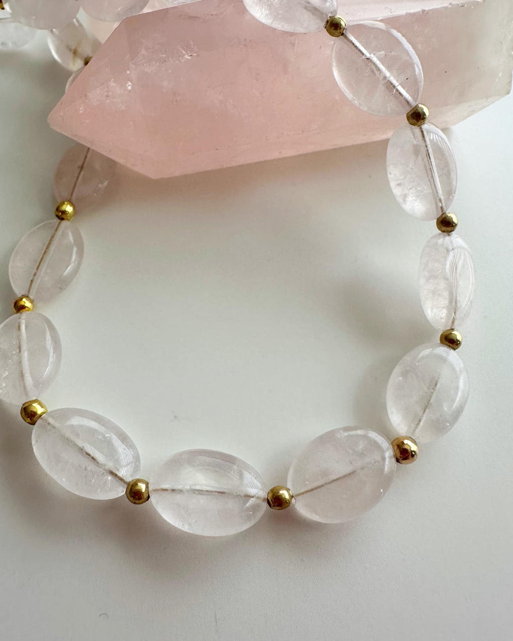 Collar Cuarzo Rosa. Incluye significado de su piedra y Packing para regalo