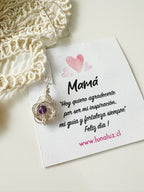 Collar "Nido Hijos de Amor" con Amatista | Regalo para Mamá con Significado