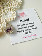 Collar "Nido Hijos de Amor" con Amatista | Regalo para Mamá con Significado